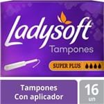 Ficha técnica e caractérísticas do produto Tampones Ladysoft Súper Plus Flujo Intenso Talla Única 16 Unid.