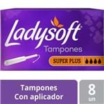 Ficha técnica e caractérísticas do produto Tampones Ladysoft Súper Plus Flujo Intenso Talla Única 8 Unid.