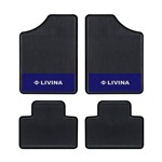 Ficha técnica e caractérísticas do produto Tapete Automotivo - Livina - Base Azul - Logo Nissan