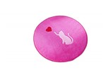 Ficha técnica e caractérísticas do produto Tapete Formato Premium 65cm Ø Gato Love Pink