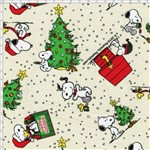 Ficha técnica e caractérísticas do produto Tecido Estampado para Patchwork - Coleção Snoopy Xmas Snoopy (0,50x1,40)