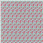 Ficha técnica e caractérísticas do produto Tecido Estampado para Patchwork - Floral Veneza Rosa e Azul Cor 1922 (0,50x1,40)
