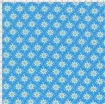 Tecido Estampado para Patchwork - Margaridas Azul 01 (0,50x1,40)