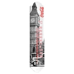 Ficha técnica e caractérísticas do produto Termômetro Coca-Cola Landscape London Preto E Branco Em Metal - Urban - 40,5x6,4 Cm