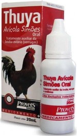 Ficha técnica e caractérísticas do produto Thuya Avícola 20ml Oral - Simões