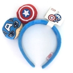 Tiara para cabelo, Capitão América/Captain America. Série Marvel. Cor azul. Composição: poliéster, polipropileno