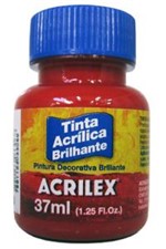 Ficha técnica e caractérísticas do produto Tinta Acrílica Brilhante 37ml Vermelho Escuro 508 Acrilex - 1