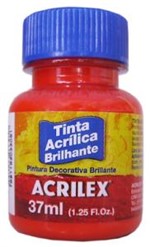 Ficha técnica e caractérísticas do produto Tinta Acrílica Brilhante 37ml Vermelho Fogo 507 Acrilex - 1