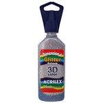 Ficha técnica e caractérísticas do produto Tinta Dimensional 3D Glitter 35ml 202 Prata Acrilex