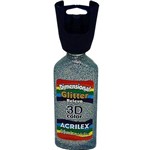 Ficha técnica e caractérísticas do produto Tinta Dimensional Relevo 3d Glitter Prata