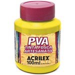 Ficha técnica e caractérísticas do produto Tinta Fosca para Artesanato Amarelo Limão 100ml (032100504) - Acrilex