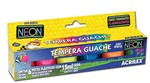 Ficha técnica e caractérísticas do produto Tinta Guache Acrilex Neon Kit com 6 Unidades