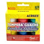 Ficha técnica e caractérísticas do produto Tinta Guache Fantasia Metallic 6 Cores 2002 Acrilex - 1