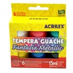 Ficha técnica e caractérísticas do produto Tinta Guache Fantasia Metallic 6 Cores 2002 Acrilex