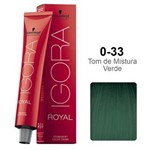 Ficha técnica e caractérísticas do produto Tinta Igora Royal - 0-33 Tom de Mistura Verde