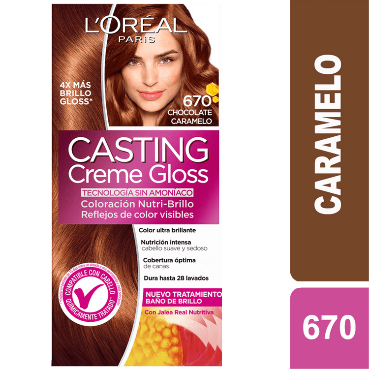 Ficha técnica e caractérísticas do produto Tintura Casting Crema Gloss 670 Chocolate Caramelo