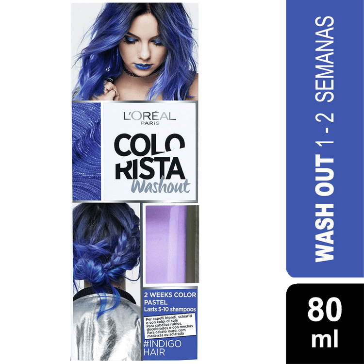 Ficha técnica e caractérísticas do produto Tintura Colorista de L'Oréal 80 Ml, Wash Out Índigo