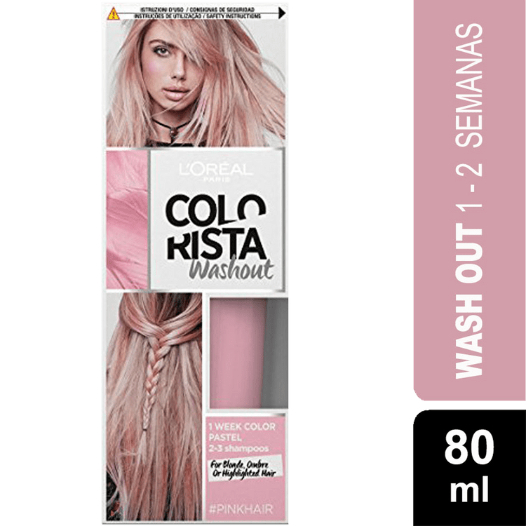 Ficha técnica e caractérísticas do produto Tintura Colorista de L'Oréal 80 Ml, Wash Out Pink