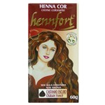 Ficha técnica e caractérísticas do produto Tintura Creme Henna Hennfort Castanho Escuro 60ml