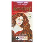 Ficha técnica e caractérísticas do produto Tintura Creme Henna Hennfort Preto 60ml