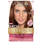Ficha técnica e caractérísticas do produto Tintura Imédia Excellence L`Oréal Creme 7.7 Chocolate Dourado