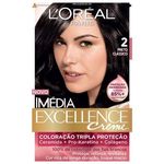 Ficha técnica e caractérísticas do produto Tintura Imédia L'oréal 2 Preto Clássico