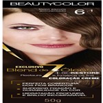 Ficha técnica e caractérísticas do produto Tintura Permanente Beauty Color 45g 6.1 Louro Escuro Acinzentado - Sem Marca