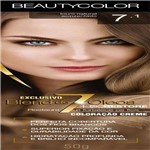 Ficha técnica e caractérísticas do produto Tintura Permanente Beauty Color 45g 7.1 Louro Natural Acinzentado - Sem Marca