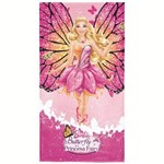 Toalha Aveludada Transfer Barbie Butterfly Rosa - Lepper