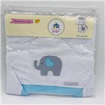 Ficha técnica e caractérísticas do produto Toalha C/capuz Malha Elefante Poa Azul - M C Baby - Minha Casa Baby