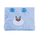 Ficha técnica e caractérísticas do produto Toalha com Capuz Funny Ursinho Azul - Baby Joy