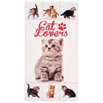 Ficha técnica e caractérísticas do produto Toalha de Banho Aveludada Cat Lovers 1 Peça - Lepper - Branco