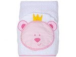 Toalha de Banho Bebê com Capuz Bordada - 100 Algodão Rosa Papi Toys Urso