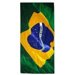 Ficha técnica e caractérísticas do produto Toalha de Banho Bouton Veludo Bandeira do Brasil