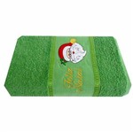 Toalha de Banho Garmisch Bordada Rosto Noel Natal 0,70cmx1,40cm Verde