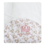Toalha de Banho Infantil Urso Rosa Classic For Baby Branca