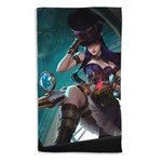 Ficha técnica e caractérísticas do produto Toalha de Banho League Of Legends Caitlyn Xerife de Piltover Portrait 135x70cm - Azul