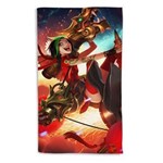 Ficha técnica e caractérísticas do produto Toalha de Banho League Of Legends Jinx Fogos de Artifício Portrait 135x70cm - Vermelho