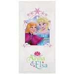 Toalha de Banho Lepper Frozen Ana e Elsa Branca