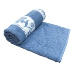 Toalha de Banho Luna Cor Azul Claro 75cm X 1,40m - Tecelagem Rosana