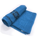 Toalha de Banho Nomade Cor Azul C/ Preto 75cm X 1,40m - Tecelagem Rosana