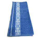 Ficha técnica e caractérísticas do produto Toalha de Banho Nomade - Cor Azul com Detalhe Branco 75cm X 1,40m