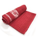 Toalha de Banho Nomade Cor Vermelha C/ Branco 75cm X 1,40m - Tecelagem Rosana