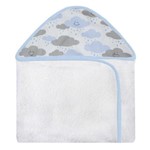 Ficha técnica e caractérísticas do produto Toalha de Banho Nuvem Azul com Capuz - Laura Baby