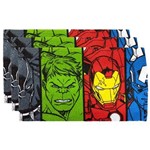 Toalha de Lancheira Lepper Felpuda Avengers Kit com 3 Peças