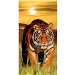 Toalha de Praia 100% Algodão 76x152cm Buettner Estampa Tiger At Sunset