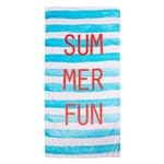 Ficha técnica e caractérísticas do produto Toalha de Praia Aveludada Dohler Summer Fun Azul Summer Fun Azul