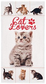 Ficha técnica e caractérísticas do produto Toalha de Praia Aveludada Transfer Cat Lovers Lepper