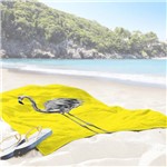 Toalha de Praia / Banho Flamingo Yellow One - Love Decor