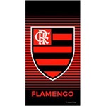 Ficha técnica e caractérísticas do produto Toalha de Praia Buettner Veludo Estampado Brasão Flamengo Vermelho - VERMELHO